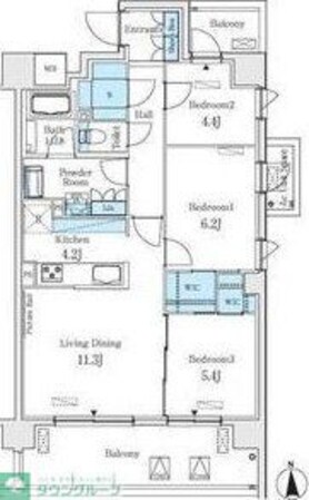 ベルヴュコート名古屋則武の物件間取画像